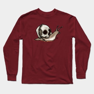 Snail and Skull Shell Tattoo Style Art Long Sleeve T-Shirt